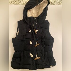 Y2K Abercrombie & Fitch navy blue puffer vest